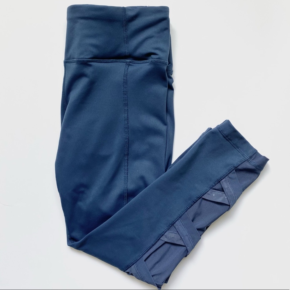 Blue Mesh Leggings